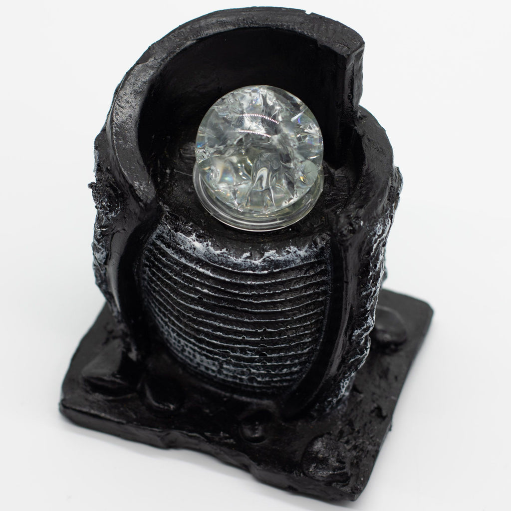 Tabletop Water Feature - 15x13x20cm - Water Pot & Crystal Ball