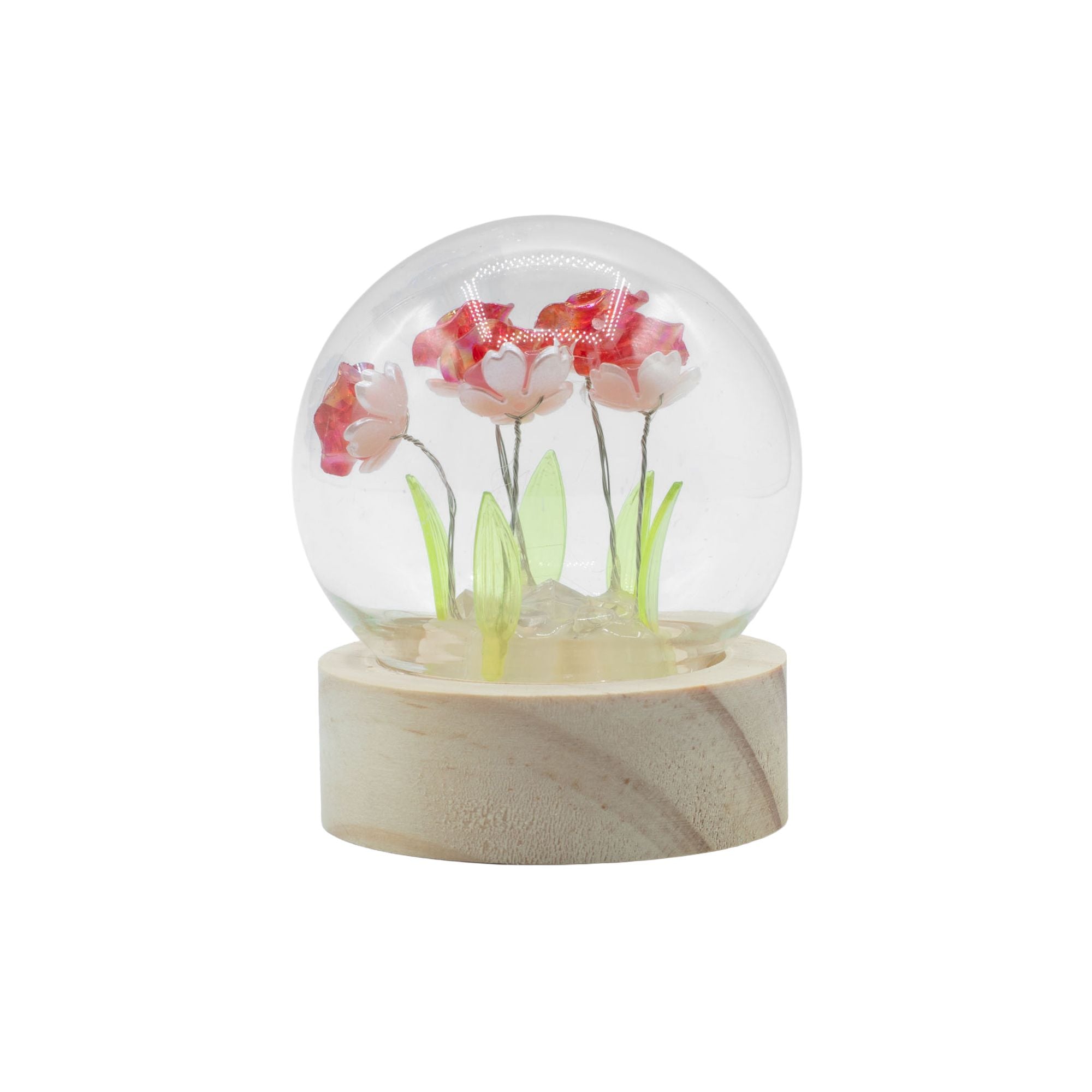 Floral Glow Garden Dome - Red Roses