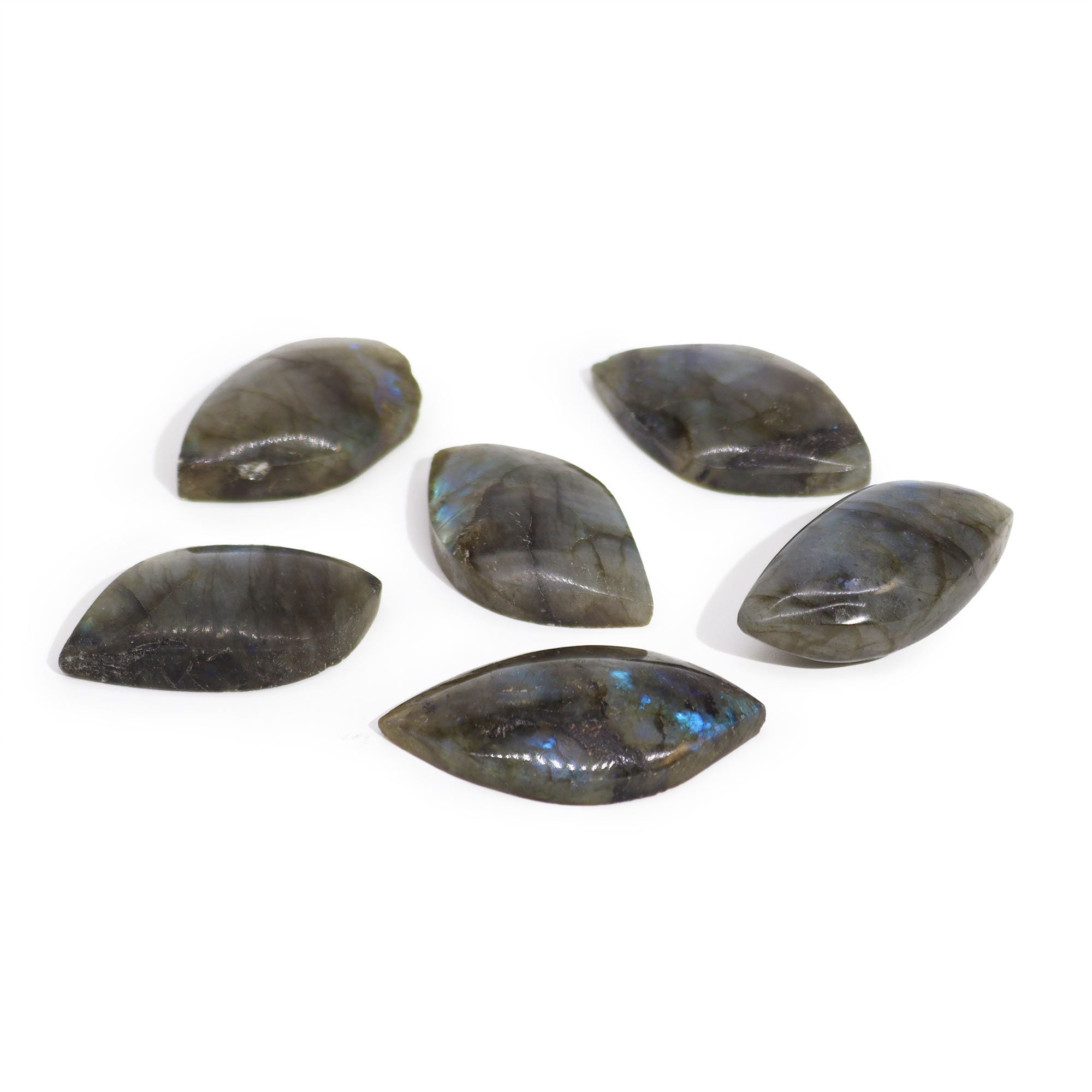 Madagascar Labradorite Leaf Stone (approx 15 - 20gms 45 - 55mm)